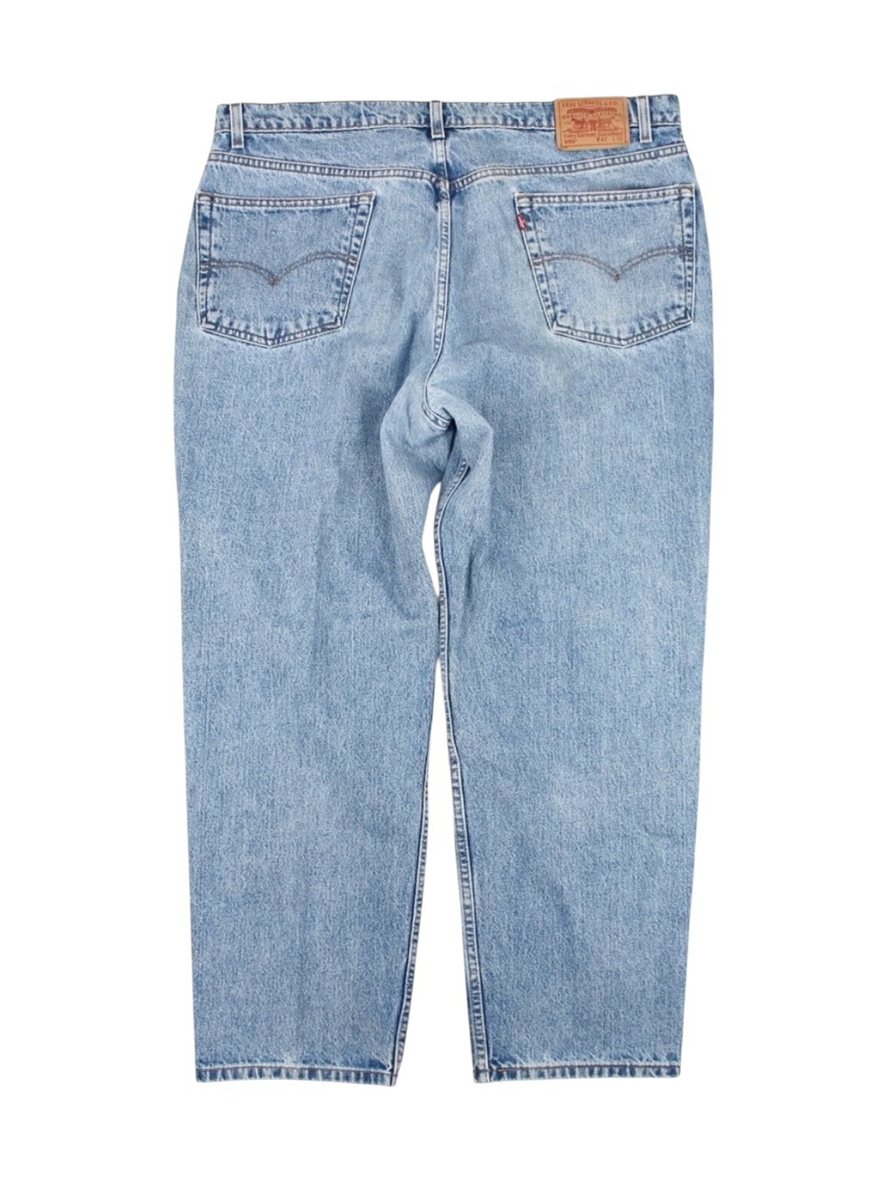 Vintage Levi's 550 Relaxed Fit Jeans Men's W42‎ L30 Light Wash Denim USA